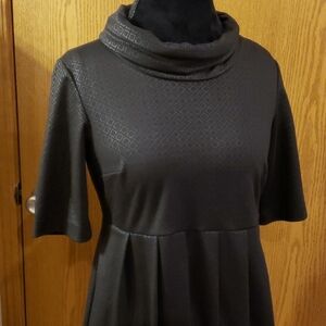 Robbie bee cowl neck ghosted diamond black dress